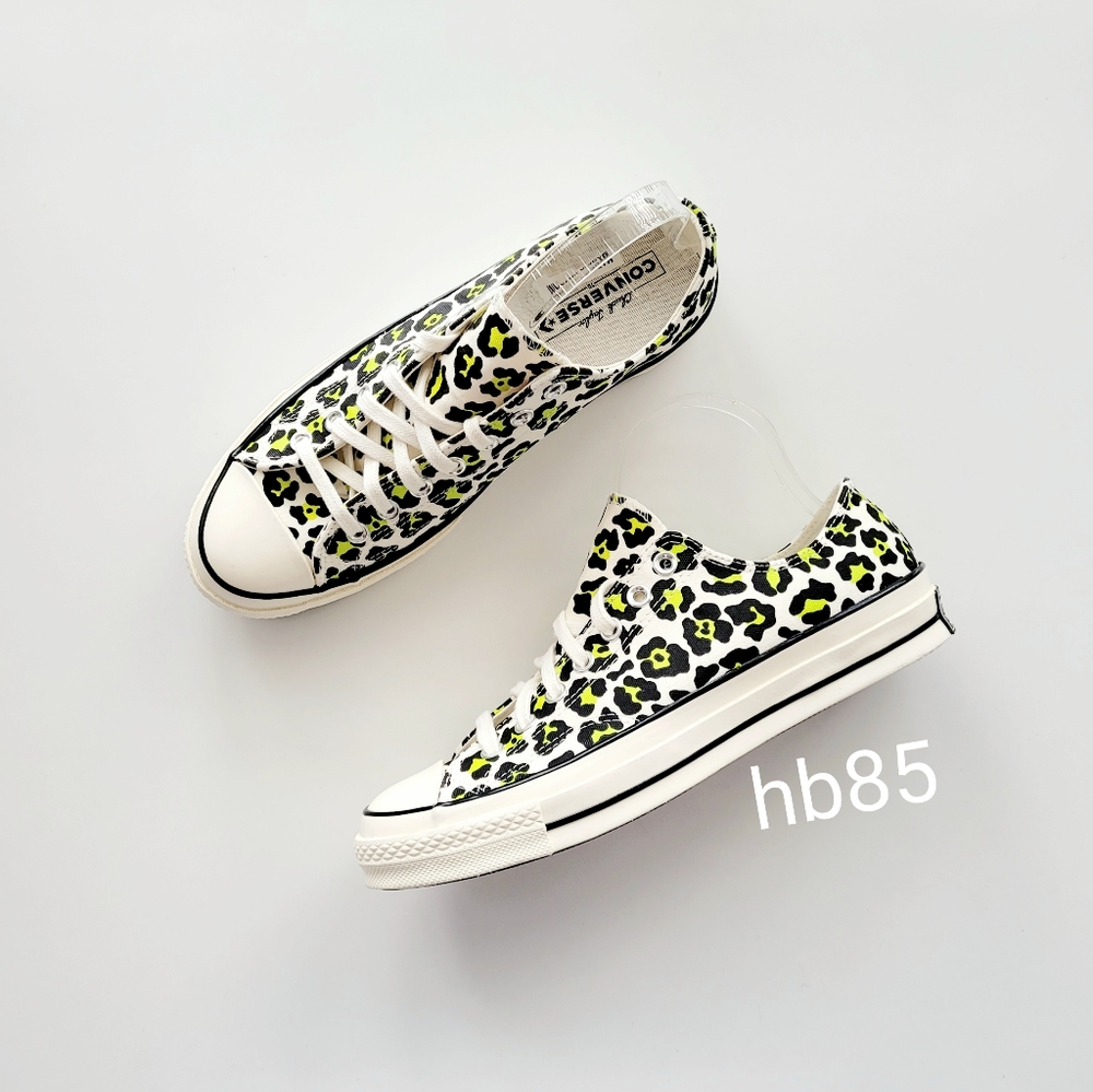 Converse Chuck 70 Ox Egret Black Bold Lime  Women's 12